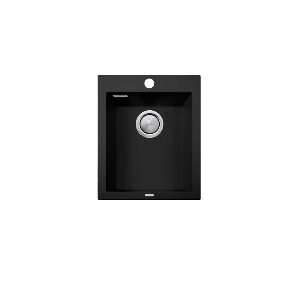 [7116073] Oliveri Santorini Matte Black Single Std Bowl Topmount Sink & Of 1Th