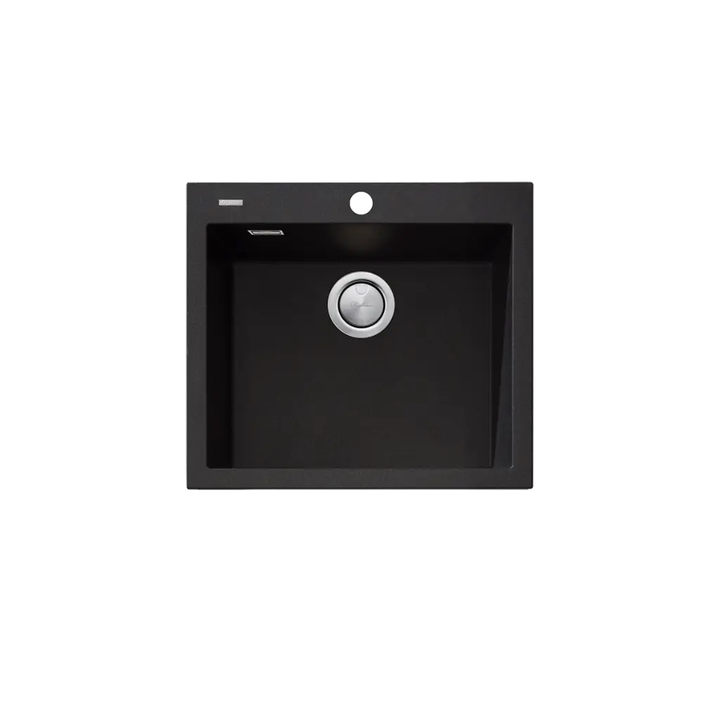 [7116101] Oliveri Santorini Black Single Lrg Bowl Topmount Sink & Of 1Th