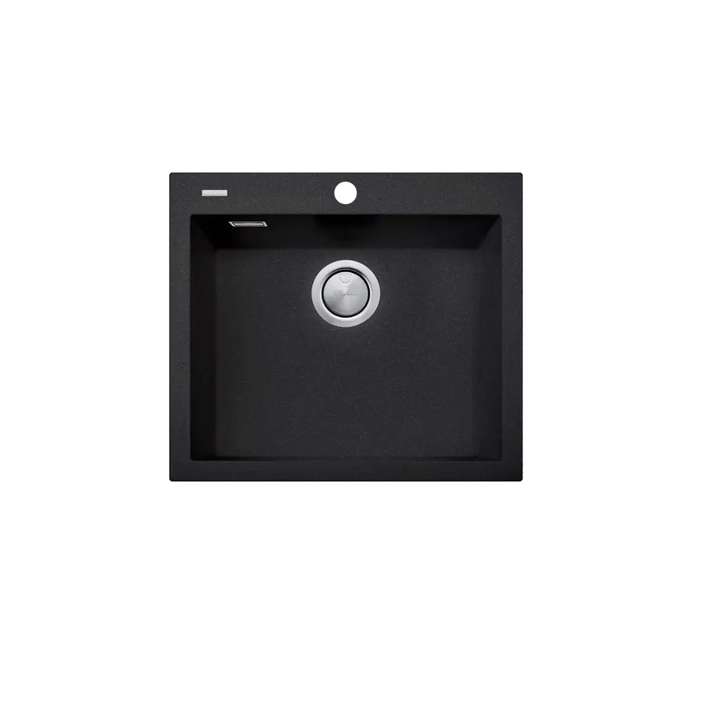 [7116108] Oliveri Santorini Black Grande Bowl Topmount Sink 1Th
