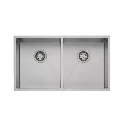 [7111549] Oliveri Spectra Natural Steel Double Bowl Sink Nth
