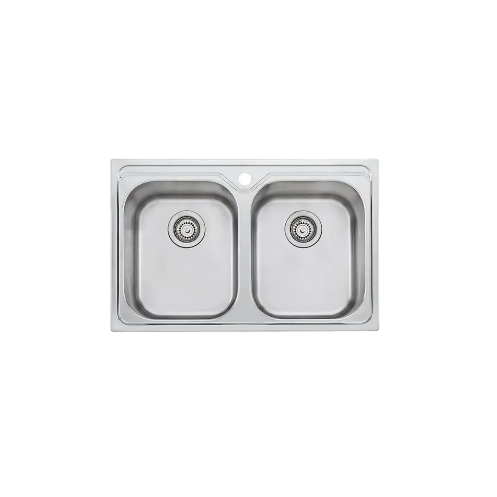 [7115810] Oliveri Diaz Project Double Bowl Universal Sink 1Th