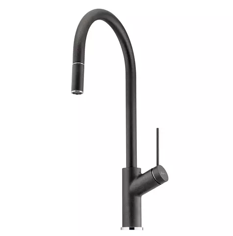 [7111643] Oliveri Vilo Pull Out Mixer Tap Black Granite