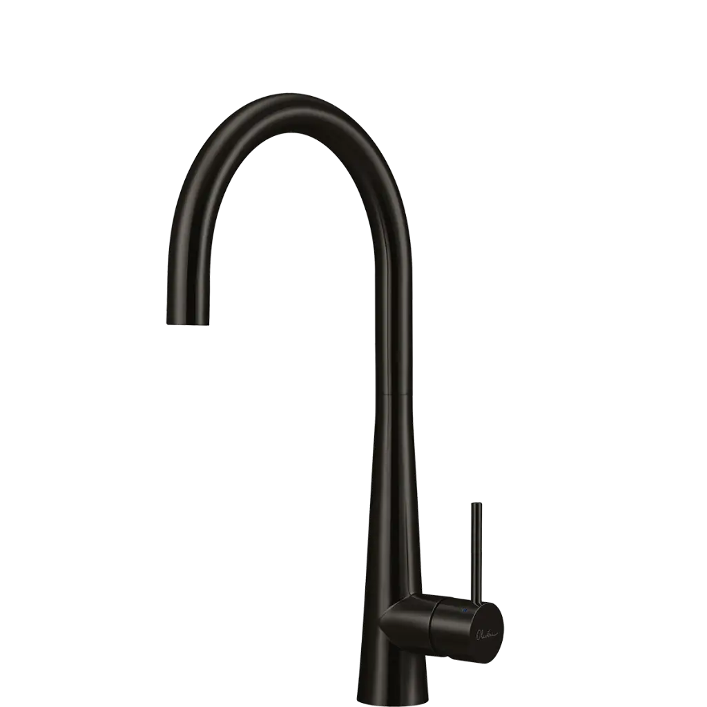[7116091] Oliveri Essente Gooseneck Mixer Tap 316Ss Brushed Black