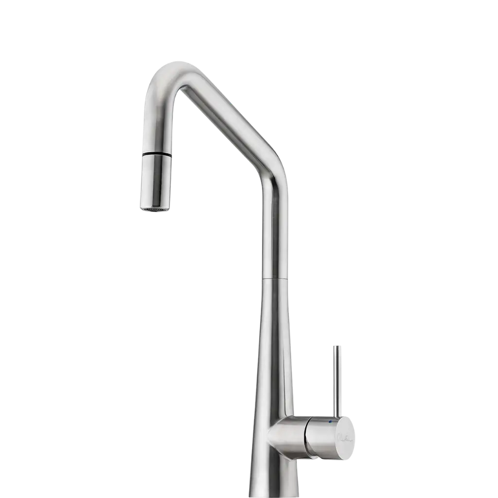 [7116083] Oliveri Essente Pull Out Square Gooseneck Mixer Tap 316Ss