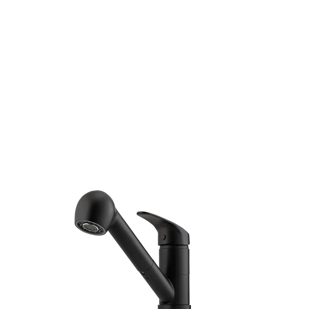 [7115845] Oliveri London Pull Out Mixer Tap Matte Black