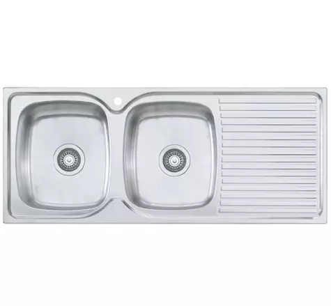 [7111285] Finista Sink Double Bowl Stainless Steel 1TH 1135 X 480mm (LHS Bowl)
