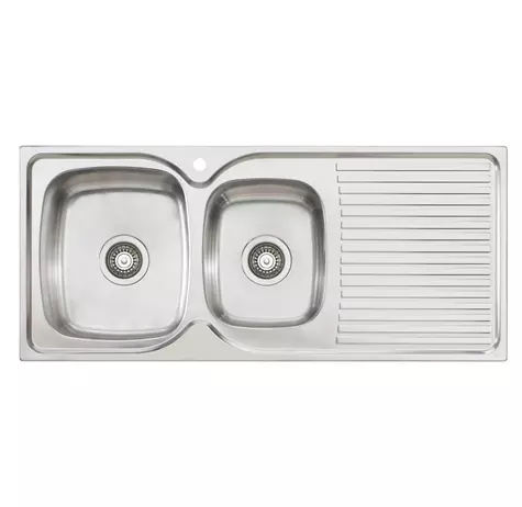 [7103792] Finista Sink 1 & 3/4 Bowl Stainless Steel 1080 X 480Mm (LHS Bowl)