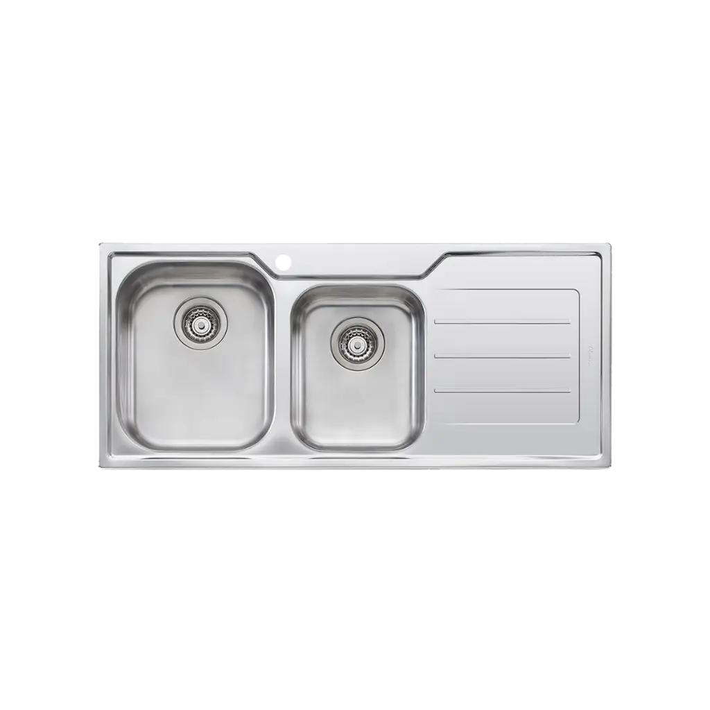 [7115804] Oliveri Flinders Project 1&3/4 Bowl Sink With Drainer 1Th (LHS Bowl)