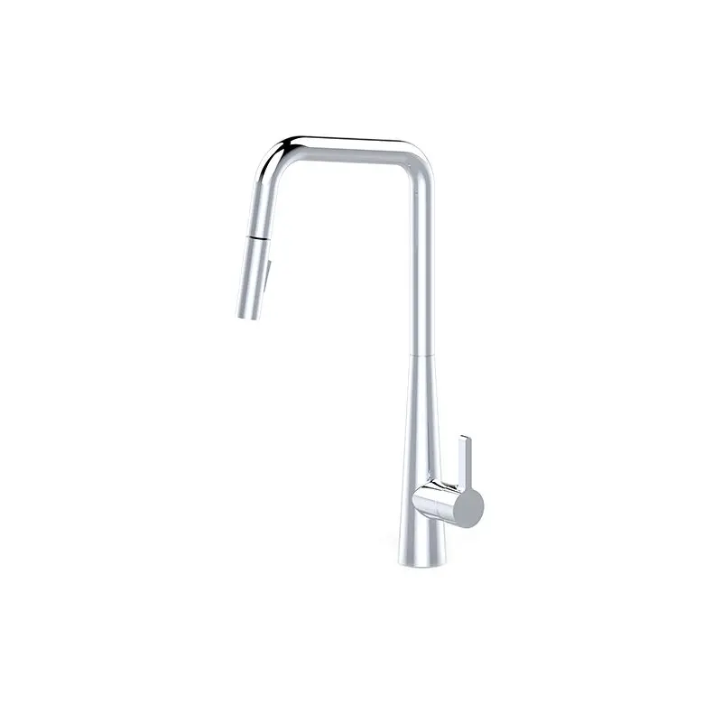 [KMCBK-KM012] Zeus Apollo Pull Out Curved Kitchen Mixer Chrome