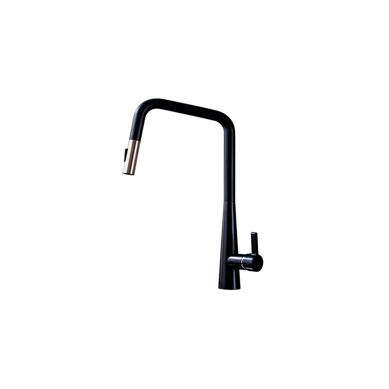 [KMCBK-KM012B] Zeus Apollo Pull Out Curved Kitchen Mixer Matt Black
