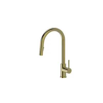 [KMCBK-KM014BG] Zeus Apollo Pull Out Kitchen Mixer 114 (Brush Gold)