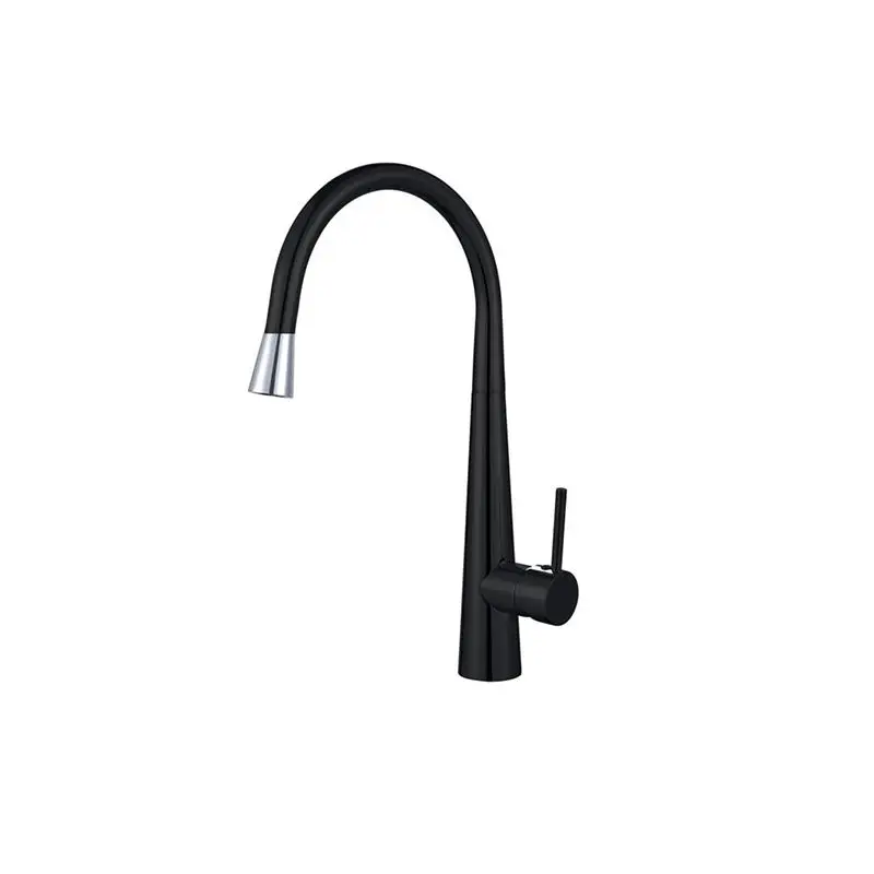 [KMCBK-KM004] Zeus Apollo Gooseneck Kitchen Mixer 104 Black/Chrome