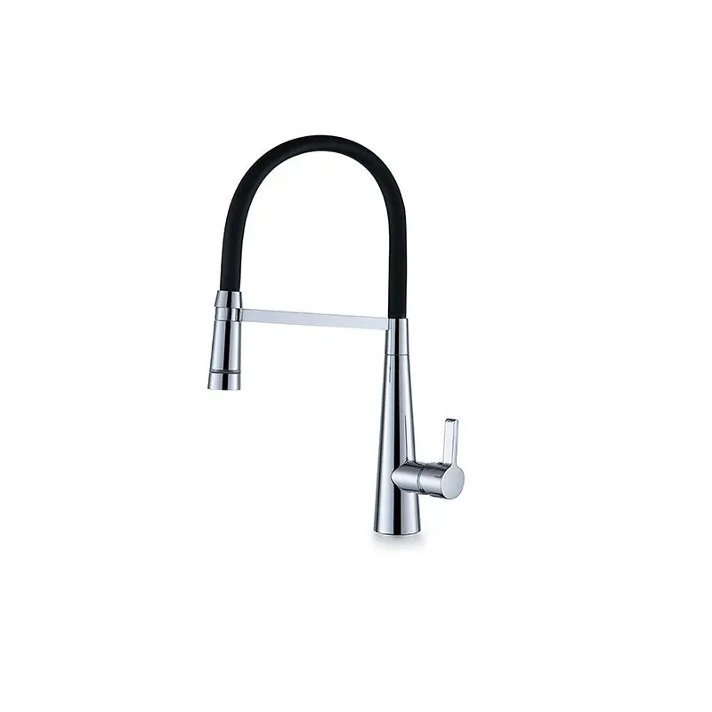 [KMCBK-KM001LED] Zeus Apollo Pull Out Gooseneck Kitchen Mixer With LED Chrome