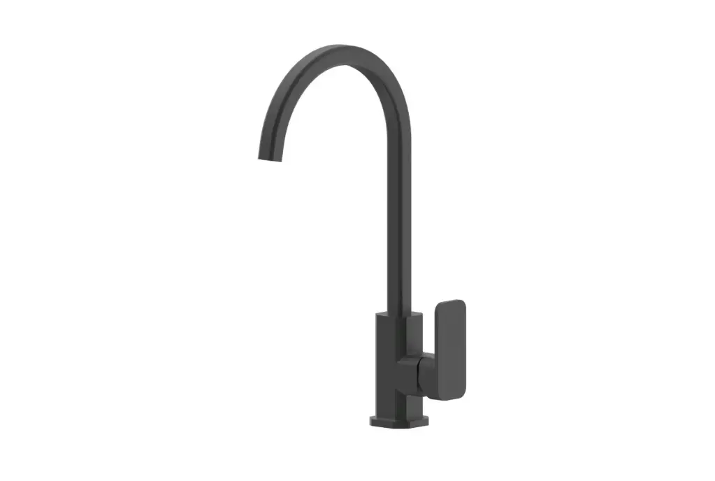 [KMCBK-BKM501BGM] Zeus Hermes Gooseneck Sink Mixer (Brush Gun Metal)