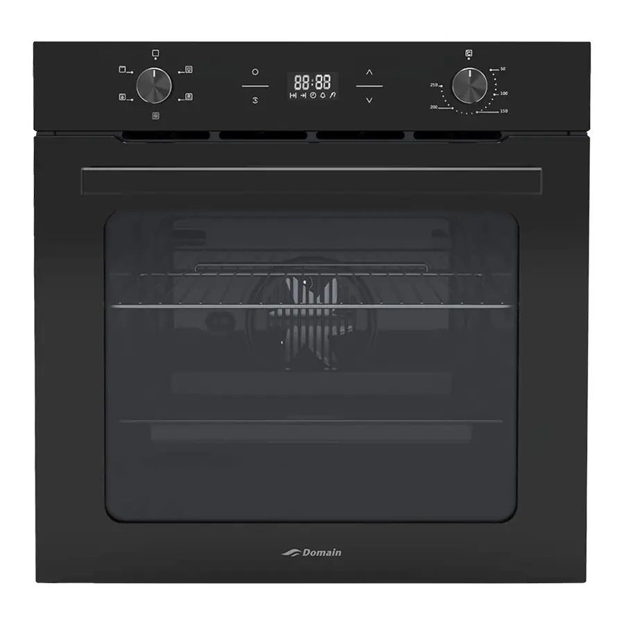 [AP-DSO5] Domain 60cm 5F Fan forced Elec. Oven Black Glass 