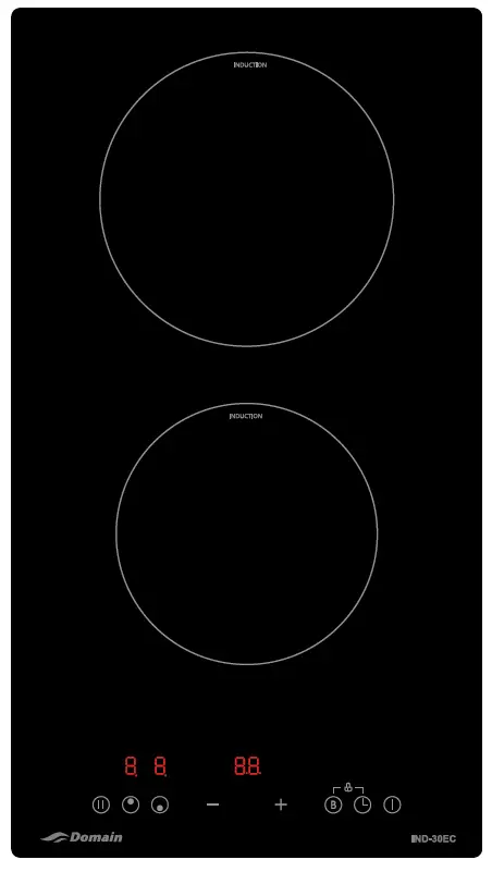 [AP-IND30EC] Domain 2 Burner 30cm Induction Cooktop with Touch Control