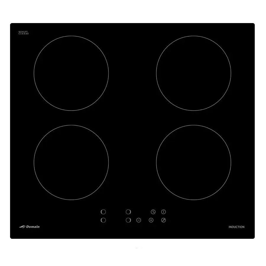[AP-IND60LA] Domain 590mm 4Brn Dual-Bridge Induction Cooktop w/ 10 Amp