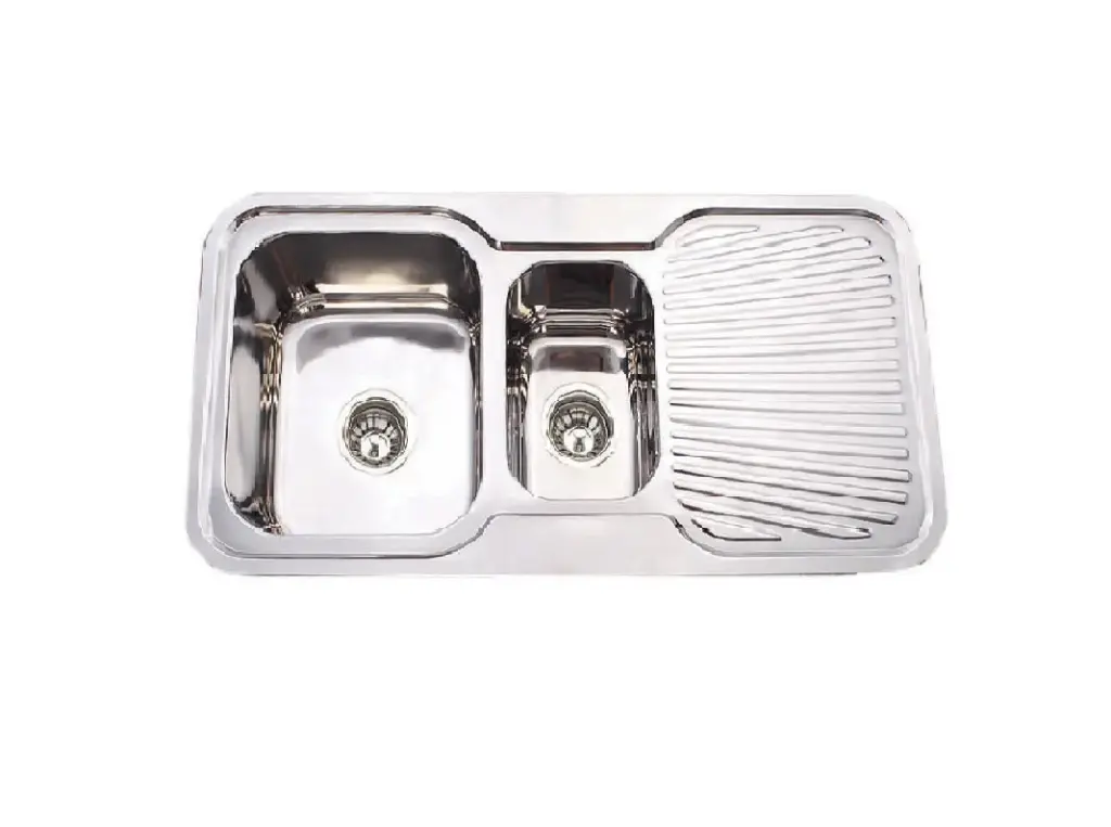 [KSKBK-BK981L] Zeus Cronos 1 1/4 Bowl Sink & Drainer Stainless Steel (LHS Bowl)