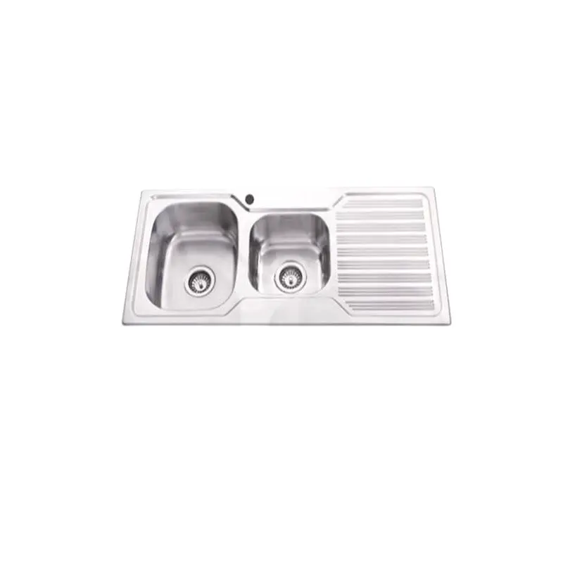 [KSKBK-BK1081LS] Zeus Cronos 1 3/4 Bowl Sink with Drainer 1080 x 480 x 170mm (LHS Bowl)