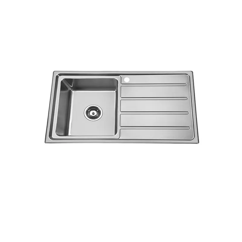 [KSKBK-BK861LS] Zeus Cronos Single Bowl Kitchen Sink 860X500mm Stainless Steel (LHS Bowl)