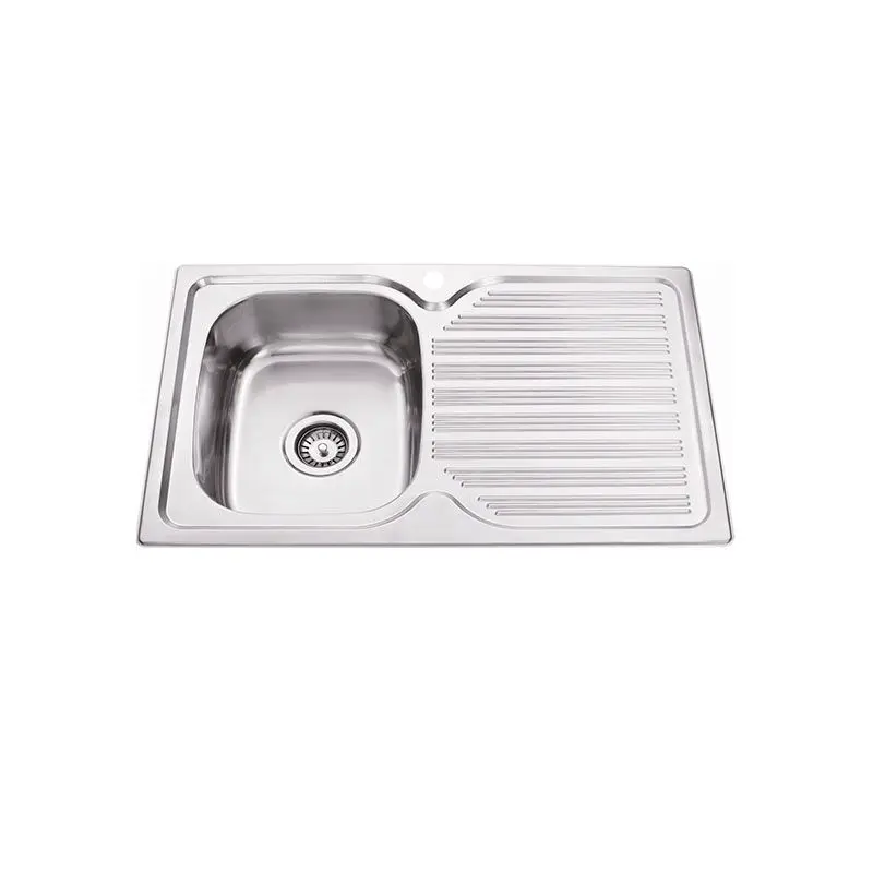 [KSKBK-BK781LS] Zeus Cronos Square Line S/Bowl Sink 780X480 Stainless Steel (LHS Bowl)