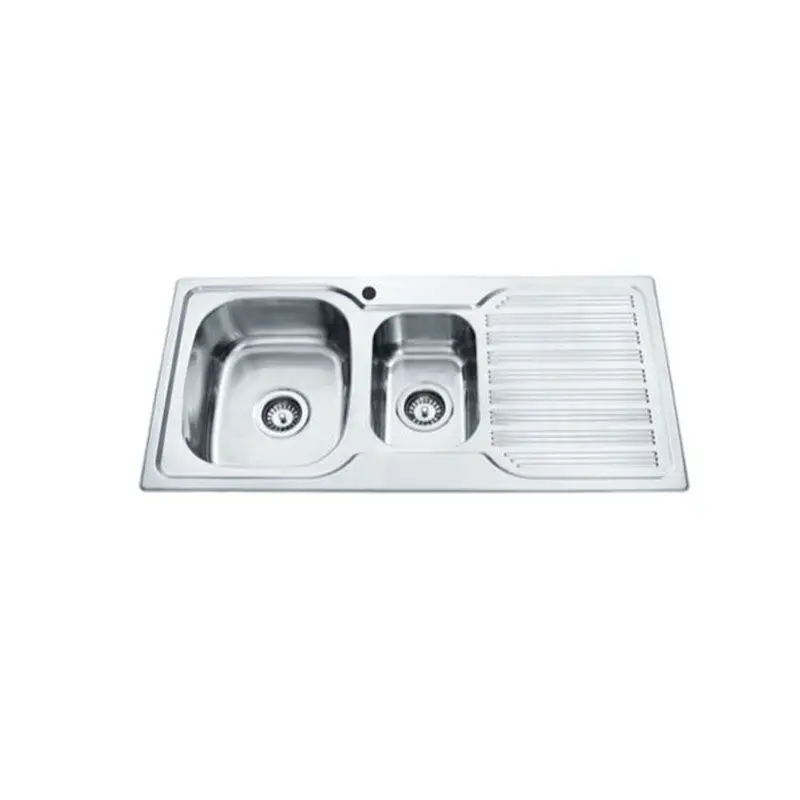 [KSKBK-BK981LS] Zeus Cronos SquareLine 1.25 Bowl Sink 980X480 Stainless Steel (LHS Bowl)