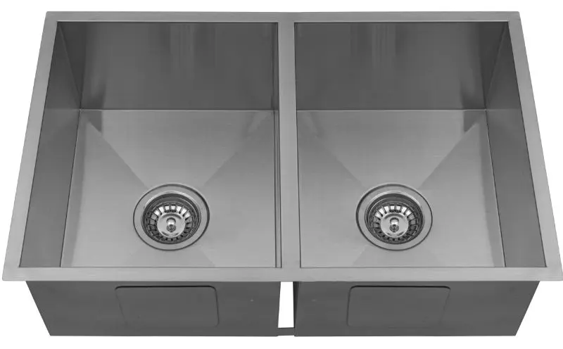 [KSKBK-BKS76D] Zeus Kratos Under/Overmount Double Bowl Sink 760 x 440 x 230mm