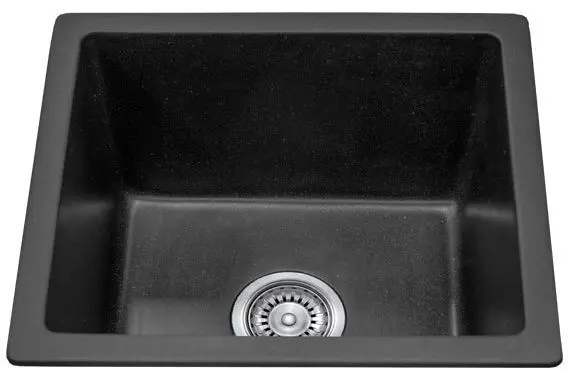 [KSKDM-SB46] Domain Black Granite Stone Topmount Kitchen Sink (460mm)