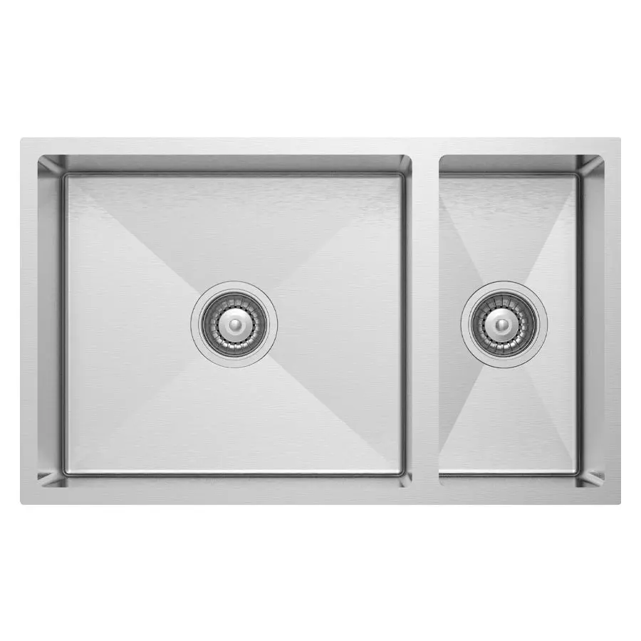 [KSKUM-720] Domain Stainless Steel Double Bowl Undermount Sink (720mm)